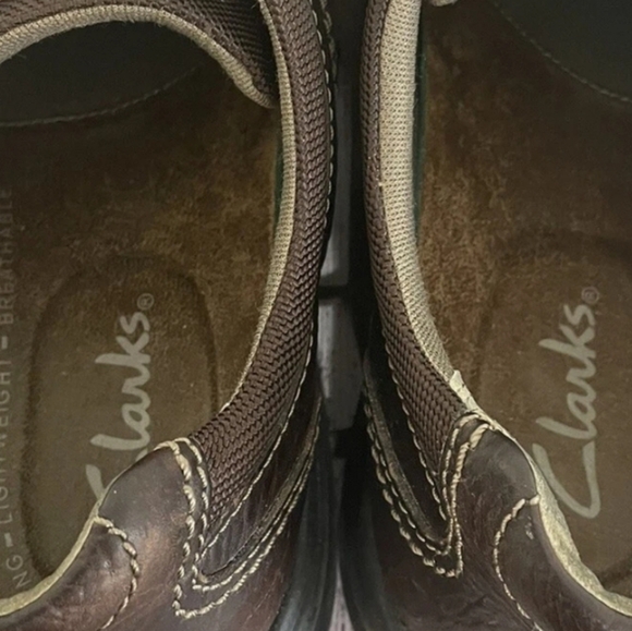 Clarks | Lace up OILY Leather Shoes Comfort SLOAN SIZE 11.5 CASUAL - Picture 9 of 11